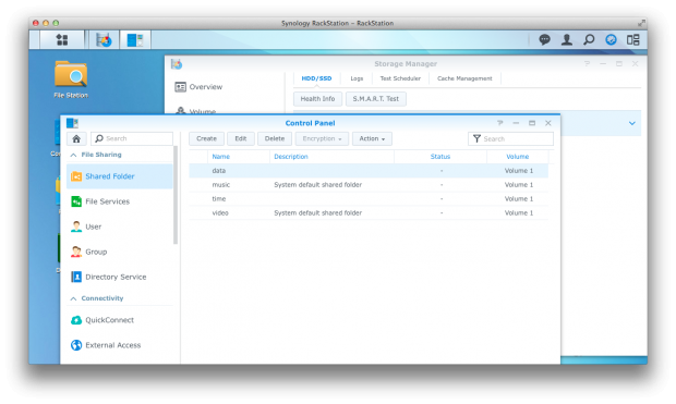 DSM 5.0 auf einer Rackstation RS214 (Screenshot: Golem.de)